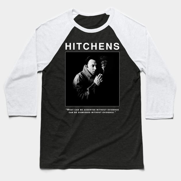 Christopher Hitchens Baseball T-Shirt by lilmousepunk